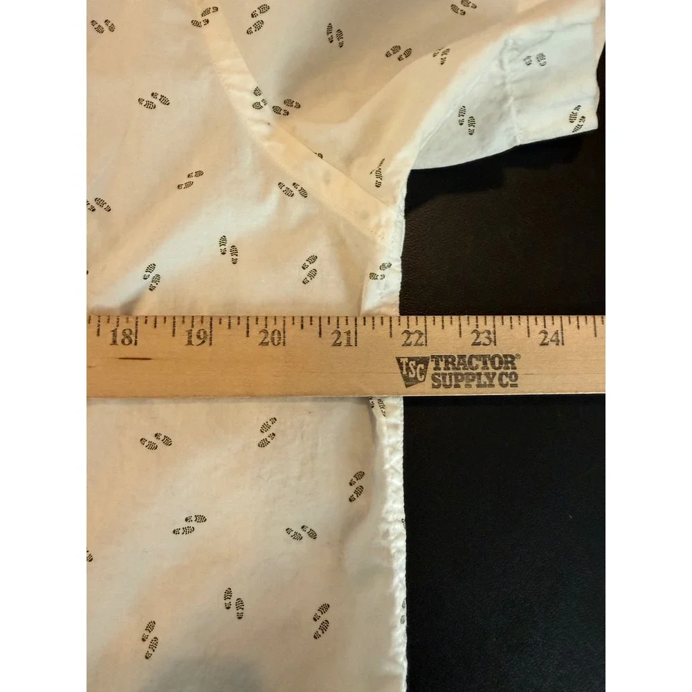 Banana Republic L Shirt‎ White Short Sleeve Slim Fit Organic Cotton Footprint